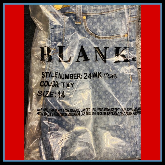 NWT BLANKNYC GIRLS POLKA DOT SKINNY JEANS SZ 14 - Picture 10 of 11